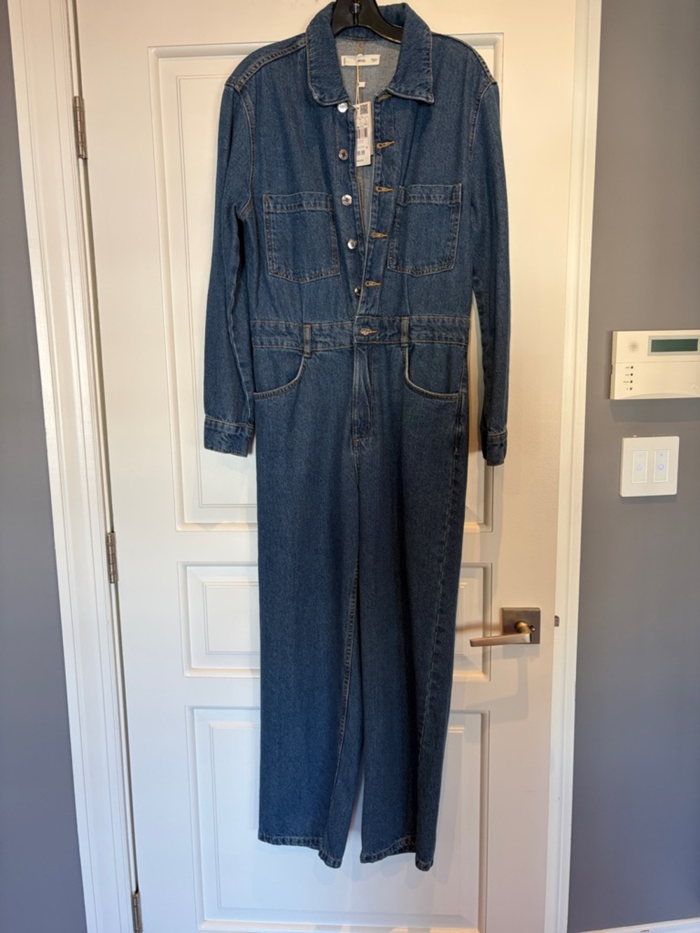Mango Blue Denim Jumpsuit